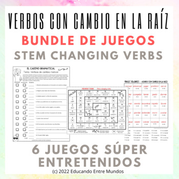 Stem Changing Verbs Review de Cambio Radical Juegos de