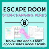 Stem-Changing Verbs Spanish Escape Room digital / printable
