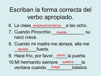 Stem-Changing Verbs for Spanish Three PowerPoint by Angie Torre | TpT