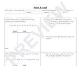 Stem & Leaf Plot