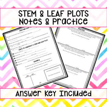 Preview of Stem & Leaf Plots Notes & Guided Practice