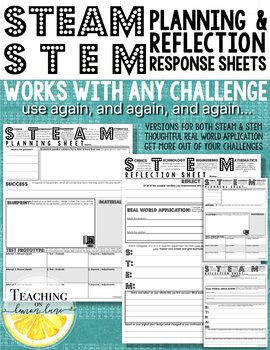 STEAM/ STEM Reflection Sheet English and Spanish