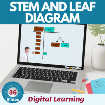 Preview of Stem and Leaf Diagrams - Digital Math Lesson and Activities for 9th - 10th Grade