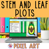 Stem and Leaf Plots 6th Grade Math Pixel Art Activity