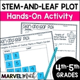 Stem and Leaf Plot Worksheets Cut & Paste TEKS: 4.9A, 4.9B