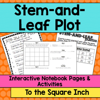 Preview of Stem and Leaf Plot Interactive Notebook