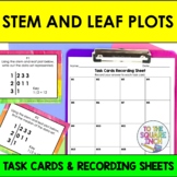 Stem and Leaf Plot Task Cards | Math Center Practice Activity