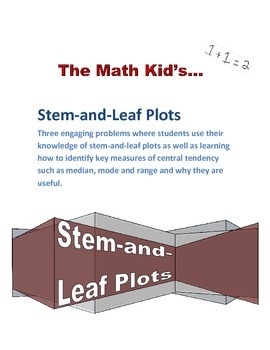 Stem and Leaf Plot Worksheet by Math Kid | Teachers Pay Teachers