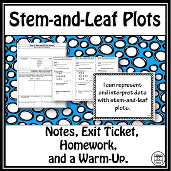 Preview of Stem and Leaf Plots Lesson