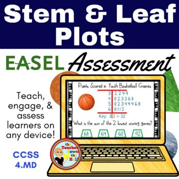 Preview of Stem and Leaf Plots Easel Assessment