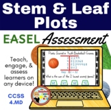 Stem and Leaf Plots Easel Assessment