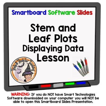 Preview of Stem and Leaf Plots Smartboard Slides Lesson Stem & Leaf Plot Displaying Data