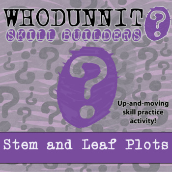 Preview of Stem and Leaf Plots Whodunnit Activity - Printable & Digital Game Options