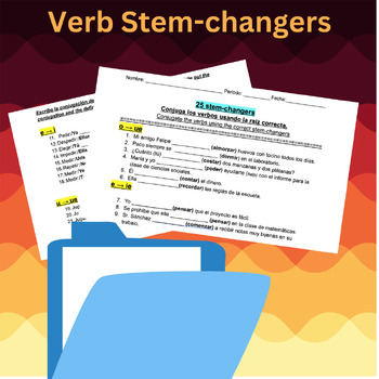 Preview of Stem-changers (25 examples) /  Cambio de raíz (25 ejemplos)