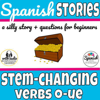Preview of Stem-changing verbs in Spanish Verbos de O-UE grammar in context reading