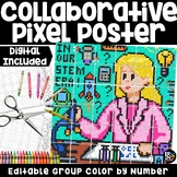 Steminist Era Collaborative Pixel Poster Color by Number S