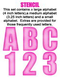 Stencil Alphabet - Pink