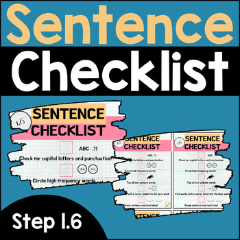 Preview of Step 1.6 Sentence Dictation Checklist, Aligned with Wilson Reading System