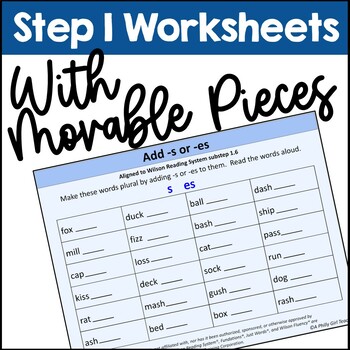 Preview of Step 1 Interactive Worksheets with Movable Pieces