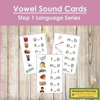 Step 1: Phonetic Vowel Sound Cards (PHOTOS) - Montessori Phonics