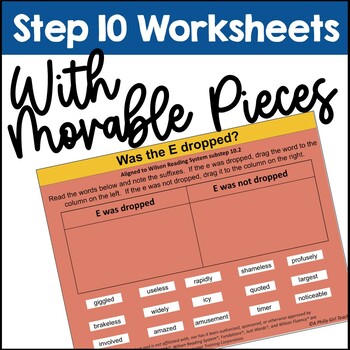 Preview of Step 10 Interactive Worksheets with Movable Pieces
