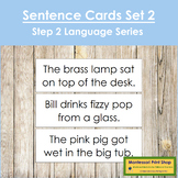 Step 2: Phonetic Sentence Cards (Set #2) - Montessori Phonics
