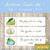 Step 2: Phonetic Sentence Cards Set #1 (Cursive) - Montess