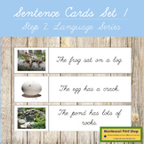 Step 2: Phonetic Sentence Cards Set #1 PHOTOS (Cursive) - 