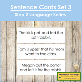 Step 2: Phonetic Sentence Cards (Set #3) - Montessori Phonics
