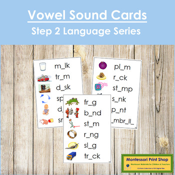 Step 2: Phonetic Vowel Sound Cards by Montessori Print Shop | TpT