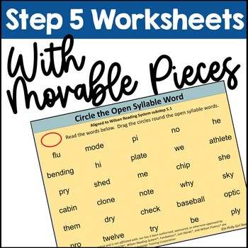 Preview of Step 5 Interactive Worksheets with Movable Pieces