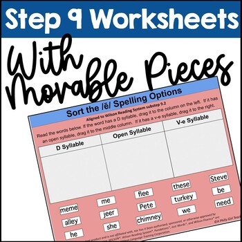 Preview of Step 9 Interactive Worksheets with Movable Pieces