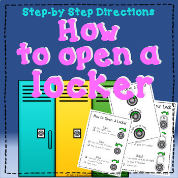 Preview of Step-By-Step Directions: How to Open a Locker