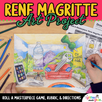 Preview of Step By Step Drawing Project: Rene Magritte Lesson & Middle School Art Sub Plan