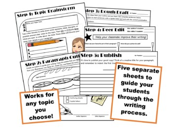 Preview of Step By Step Paragraphs - The Writing Process Made Easy!