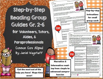 Preview of Step-By-Step Reading Group Guides for Volunteers & Tutors Gr. 2-6 CCSS