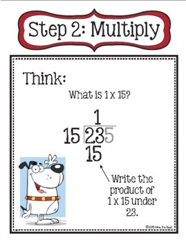 step by step two digit divisor long division classroom posters by mrs b