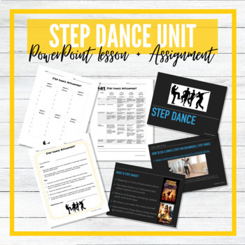 Preview of Step Dance Unit - PowerPoint Presentation, Videos, Assignment, and Rubric