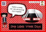 Japanese: Step Labels: Days of the week