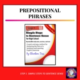 Grammar Worksheets | Prepositional Phrases Step 1 Simple S