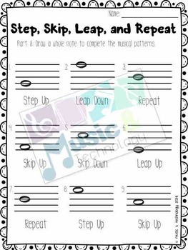 Step, Skip, Leap, and Repeat Assessment by Music and Technology | TpT