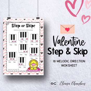 Preview of Step, Skip and Repeat - Valentine's Day - Music Theory Worksheet