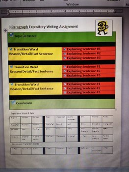 Preview of Step Up To Writing 3 Paragraph Expository Graphic Organizer