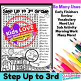 Step Up to 3rd Grade Word Search Activity Puzzle