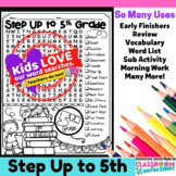 Step Up to 5th Grade Word Search Activity Puzzle