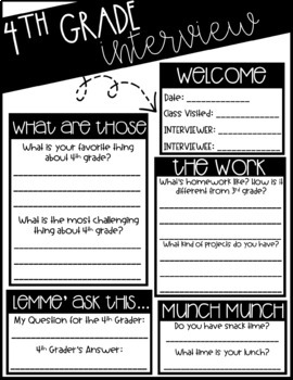 Step Up to Fourth Grade Editable Interview Pack by The Green Elementary ...