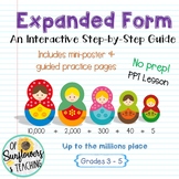 Step-by-Step Expanded Form PPT, Mini-Poster & Guided Pract
