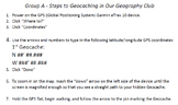 Step by Step Geocaching Template for Students