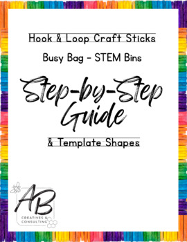 Preview of Step-by-Step Guide - Hook & Loop Popsicle Sticks - STEM Bin & Busy Bag Cards