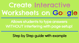 Step by Step Guide: How to Create Interactive Google Worksheets